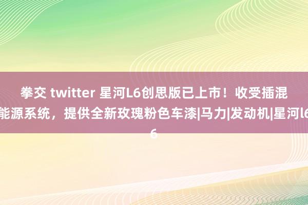 拳交 twitter 星河L6创思版已上市！收受插混能源系统，提供全新玫瑰粉色车漆|马力|发动机|星河l6